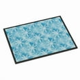 thumbnail image 1 of Watercolor Snowflake on Blue Indoor or Outdoor Mat - Blue - 18 x 27 in., 1 of 1