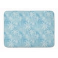 thumbnail image 1 of Watercolor Snowflake on Light Blue Machine Washable Memory Foam Mat, 1 of 4