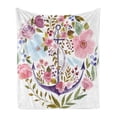 thumbnail image 1 of Watercolor Soft Flannel Fleece Throw Blanket, Nautical Anchor Covered by Flourishing Ivy Blossoms Romance Love Rose Image, Cozy Plush for Indoor and Outdoor Use, 50" x 60", Multicolor, by Ambesonne, 1 of 5