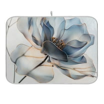 Watercolor Soft Flowers Dish Drying Mat 16x18 Absorbent Microfiber Draining Rack Pad for Kitchen Counter Sink