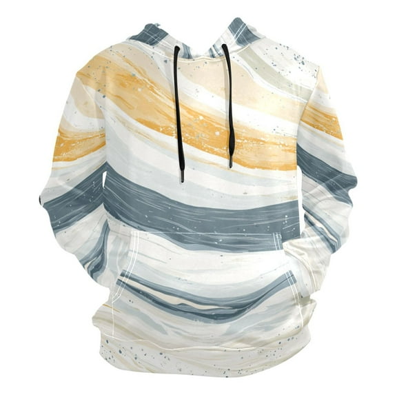 Watercolor Soft Lines Men’s Hoodies Sweatshirt Fleece Jackets Long Sleeve Sweatshirts