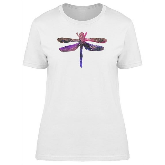 Watercolor Space Dragonfly T-Shirt Women -Image by Shutterstock, Female Medium