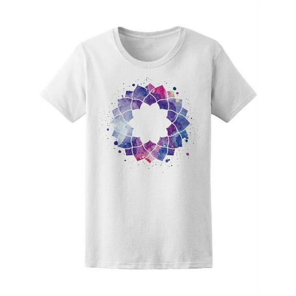 Watercolor Space Mandala Lotus Tee Women's -Image by Shutterstock