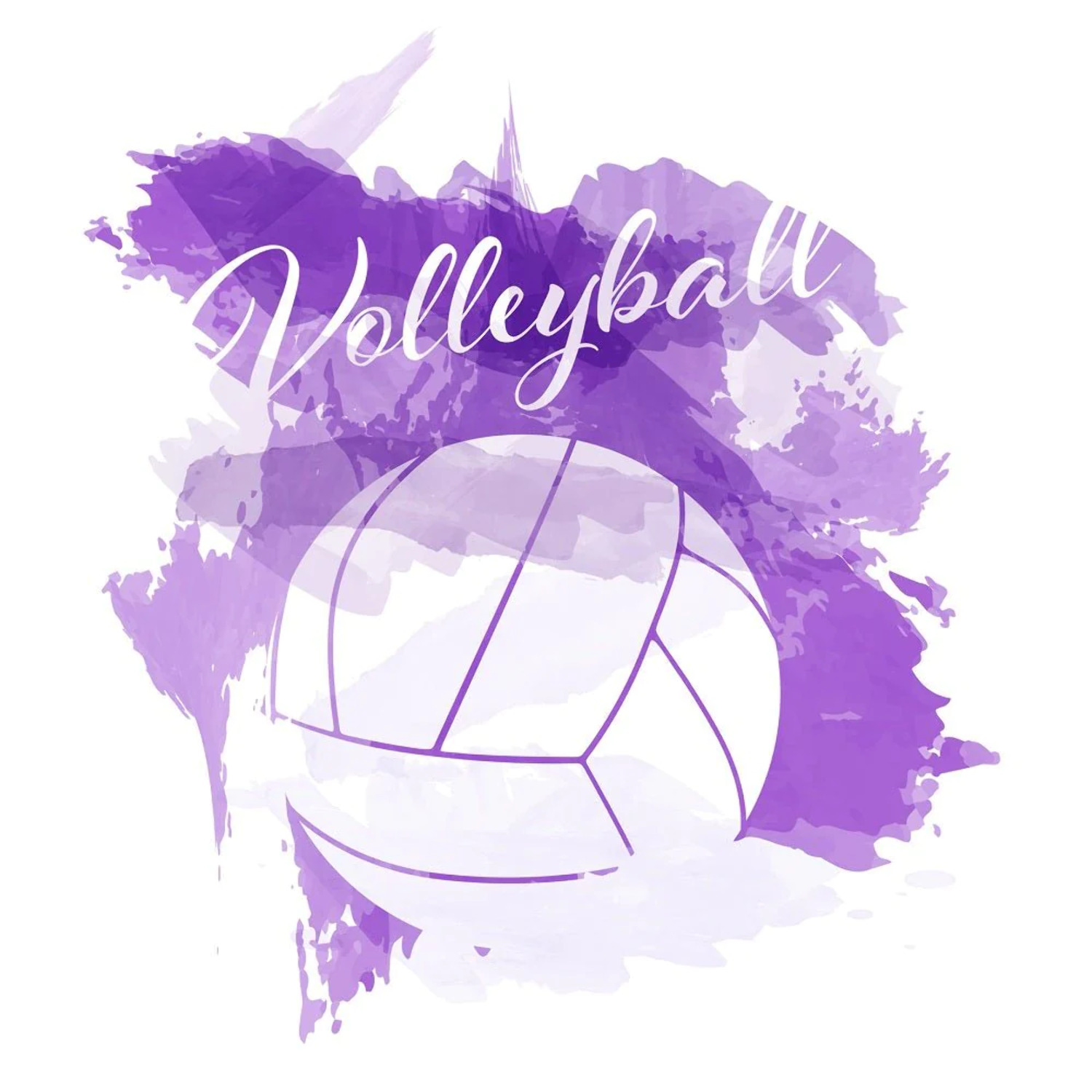 Watercolor Splash Volleyball Fabric Panel