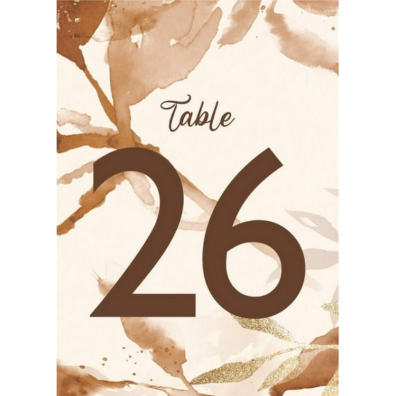 Watercolor Splash76 Pieces Wedding Table Numbers Cardss 1-75 Double Sided 4x6 inch Table Numbers for Wedding Reception/Party/Event