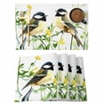 thumbnail image 1 of Watercolor Spring Bird on Branch Placemats Set of 6,Wipeable Washable Table Mats for Dining Tables, Farm Animal Plant Place Mats for Kitchen Event Party Tabletop Decor, 1 of 9
