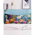 thumbnail image 1 of Watercolor Spring Floral Body Pillow Case Cover - Microfiber Bed Throw Pillow Covers, Farmhouse Flowers Colorful Decorative Lumbar Pillow Cover with Envelope Closure for Sofa/Travel 20"x54", 1 of 6