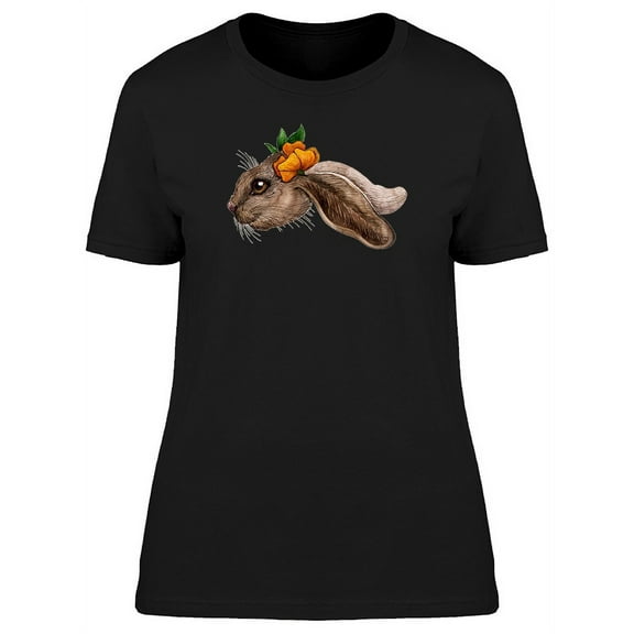 Watercolor Spring Floral Hare T-Shirt Women -Image by Shutterstock, Female Small