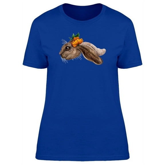 Watercolor Spring Floral Hare T-Shirt Women -Image by Shutterstock, Female XX-Large
