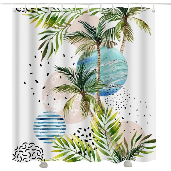 Watercolor Spring Flowers Botanical Shower Curtain Fresh Floral After Rain Shower Curtain with Hooks Bathroom Decorative Accessories 60 x 72 inch