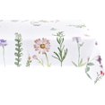 thumbnail image 1 of Watercolor Spring Flowers Tablecloth, 60 x 84 inch, Machine Washable Waterproof Table Cover for Easter Decor, Dining, Holiday, Parties, 1 of 6