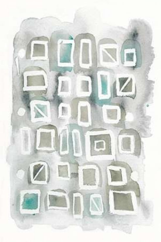 Watercolor Squares Canvas Art - Elyse DeNeige (24 x 36)