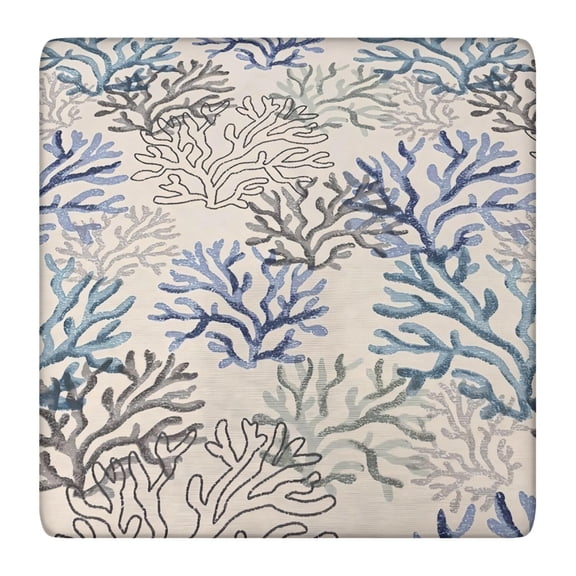Watercolor Starfish Elastic Tablecloth, Square Fitted Table Cover for Beach Picnics, Soft Scratch-Resistant Fabric, Windproof Secure Fit, Boho Chic Design for 36x36 Inch Tables
