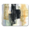 thumbnail image 1 of Watercolor Stripes Blush and Black Strokes Colorful Handdrawn Abstract Mousepad Mouse Pad Mouse Mat 9x10 inch, 1 of 3