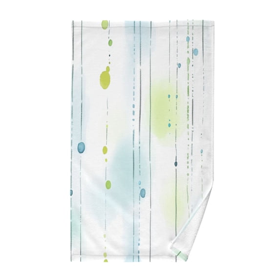 Watercolor Stripes Soft 100% Cotton Towel, High Absorbency, Single Pack, 16" x 28"