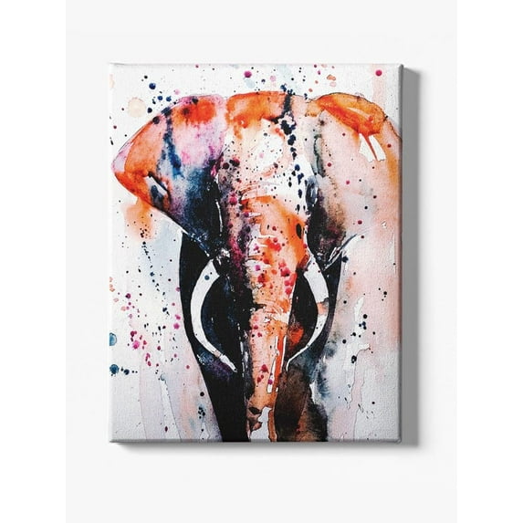 Watercolor Style Elephant 11x14 Canvas -Image by Shutterstock,