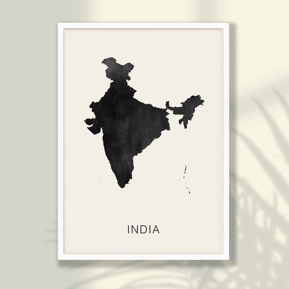 Watercolor Style India Map Poster - India Wall Art Travel Wall Art Watercolor Style India Map Poster Indian Wall Art Living Room Decor Art