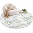 Watercolor Summer Area Rug 6', Abstract Oceans Light Gray Polka Dot ...