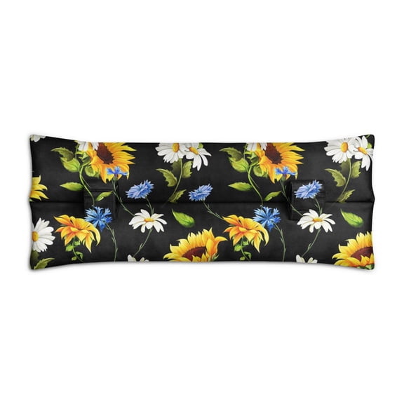 Watercolor Sunflower Artwork Pillow - Lightweight Seatbelt Cushion for Breast Cancer Survivors