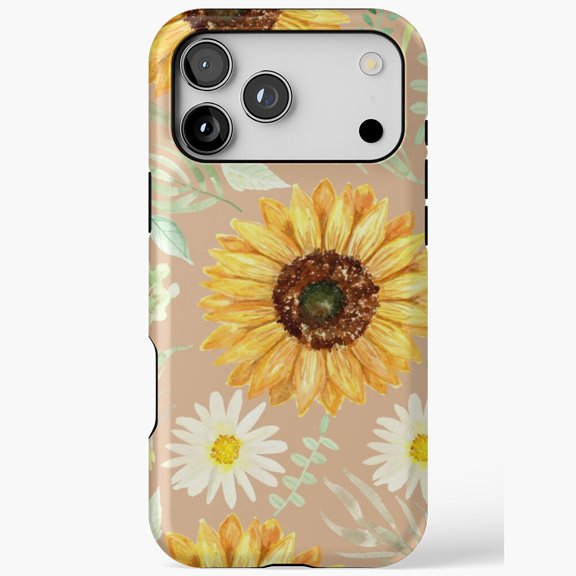 Watercolor Sunflower Daisy Floral for iPhone Case 11 through 17 Pro Max