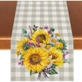 thumbnail image 1 of Watercolor Sunflower Linen Table Runner Spring Flower Table Runner Farmhouse Easter Floral r Supplies Home Kitchen Dining, 1 of 6