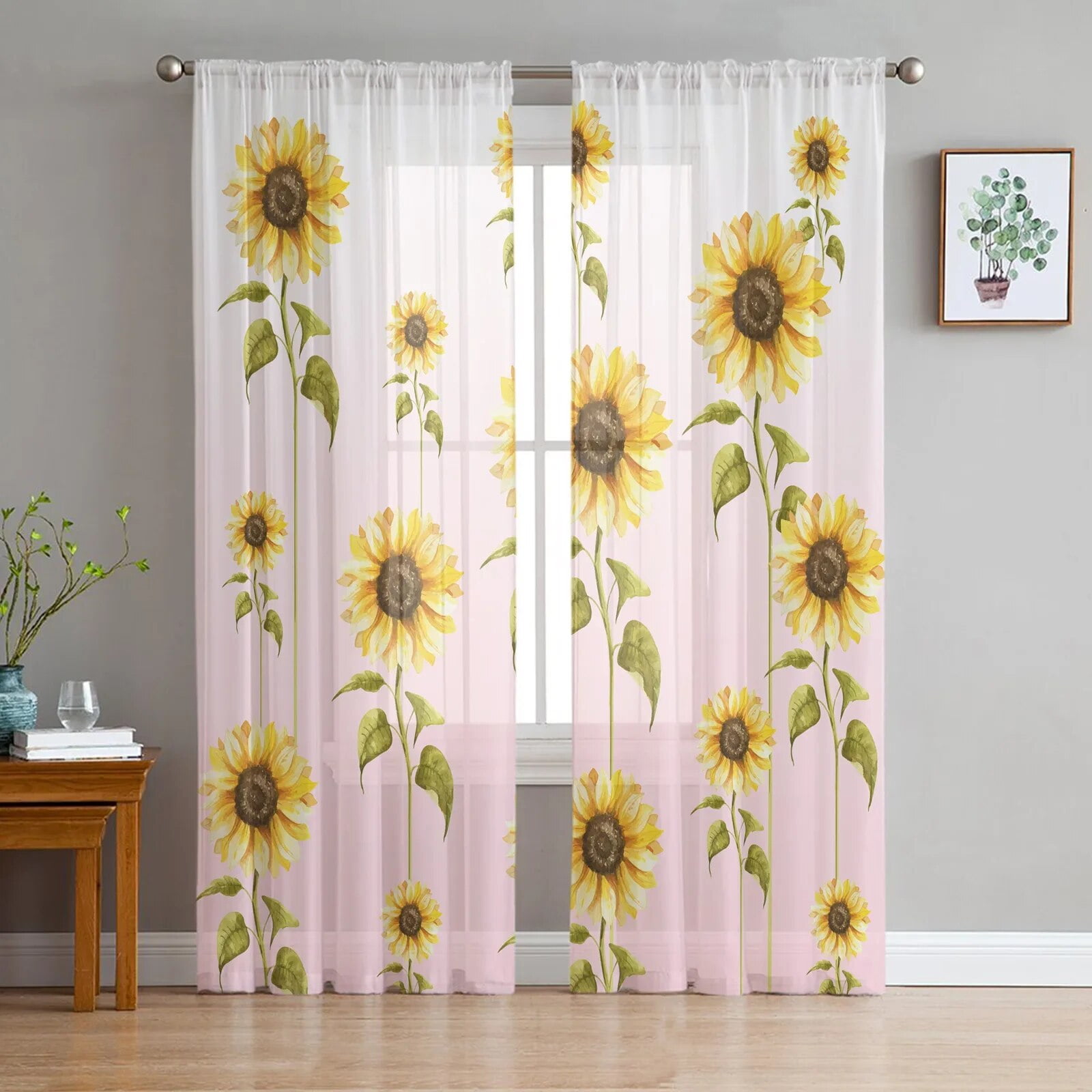 Sheer Sunflower Curtains - 838qxo2