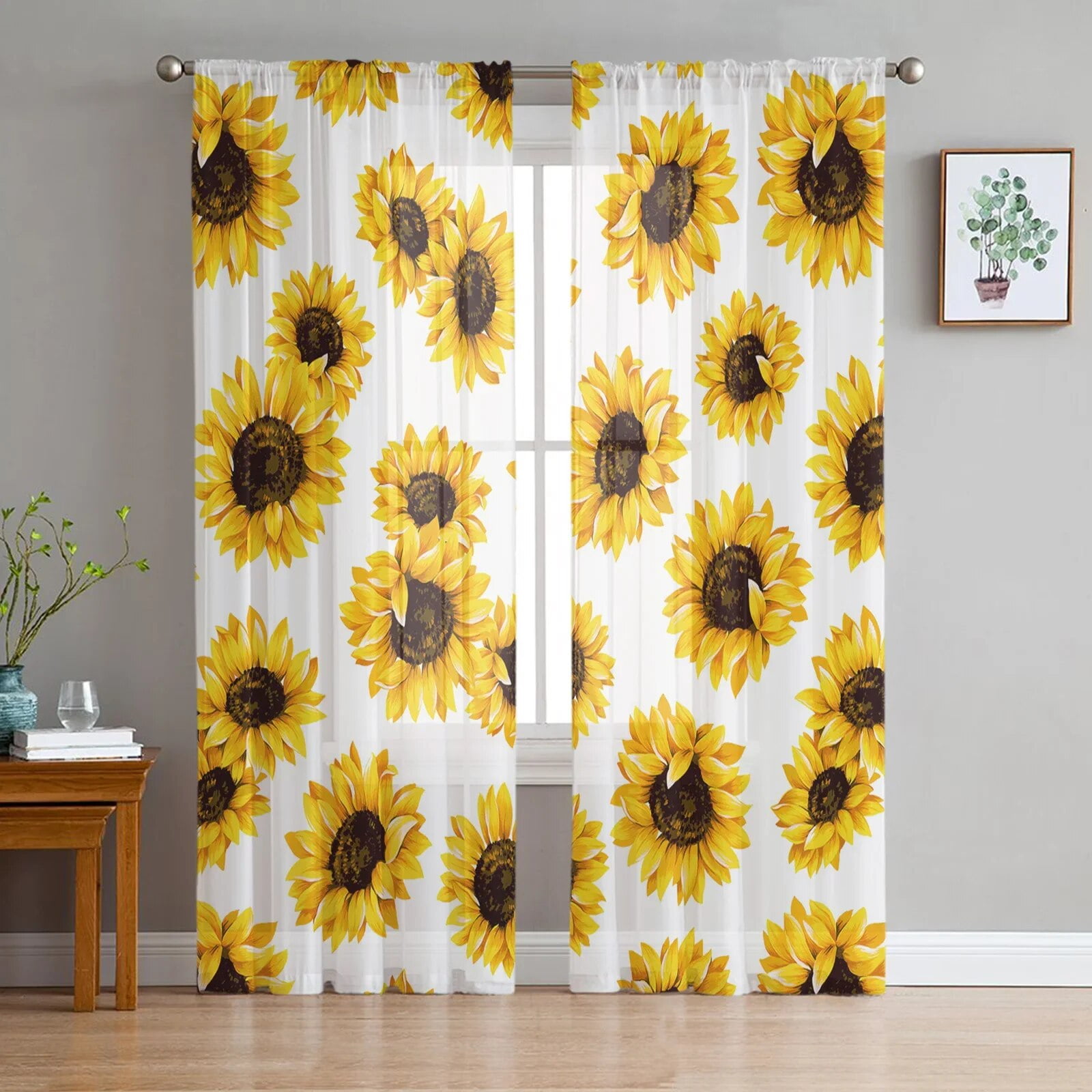 Sheer Sunflower Curtains - 5ofhvx9