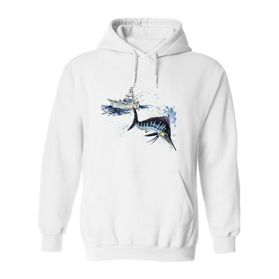 Watercolor Swordfish Hoodie Men -Image by Shutterstock, Male x-Large
