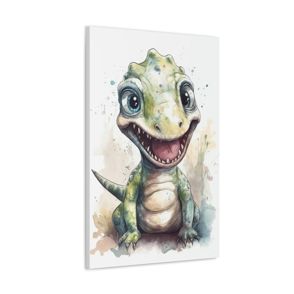 Watercolor T-Rex Painting 2 - Nursery Collection - Bedtime Stories