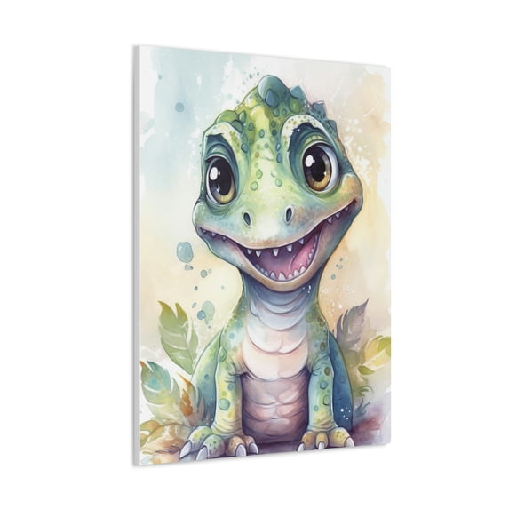 Watercolor T-Rex Painting 4 - Nursery Collection - Bedtime Stories