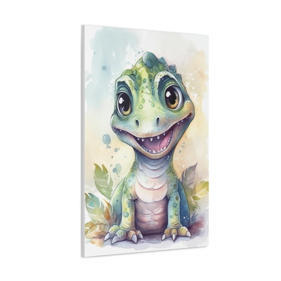 Watercolor T-Rex Painting 4 - Nursery Collection - Bedtime Stories