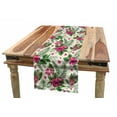 thumbnail image 1 of Watercolor Table Runner, Plumeria and Hibiscus Flora Tropical Island Nature Aloha Hawaii Jungle, Dining Room Kitchen Rectangular Runner, 3 Sizes, by Ambesonne, 1 of 2