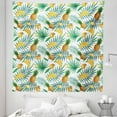 thumbnail image 1 of Watercolor Tapestry, Exotic Fruits Pattern Pineapples Bananas Oranges Tropical Leaves, Fabric Wall Hanging Decor for Bedroom Living Room Dorm, 5 Sizes, Green Yellow Pale Brown, by Ambesonne, 1 of 1