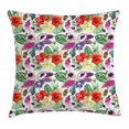thumbnail image 1 of Watercolor Throw Pillow Cushion Cover, Tropical Flower Pattern Various Tropical Plants Calla Chinese Hibiscus Anemone, Decorative Square Accent Pillow Case, 20 X 20 Inches, Multicolor, by Ambesonne, 1 of 2