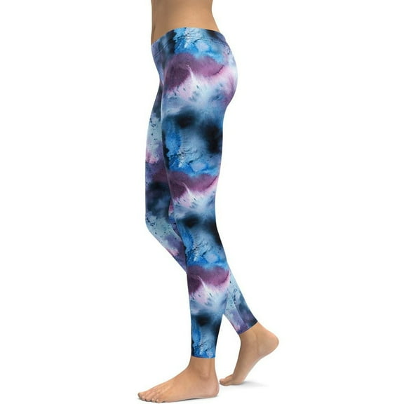 Watercolor Tie Dye Leggings Size: XL for Women | FIERCEPULSE