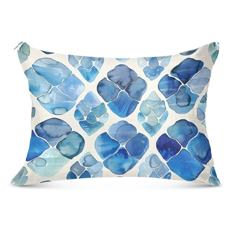 Watercolor Tortoise Shell Throw Pillow Case Plush Pillow Covers Luxury Soft Sofa Zipper Pillowcase 20 x 26