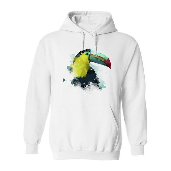 Watercolor Toucan. Hoodie Men -Image by Shutterstock, Male 4X-Large
