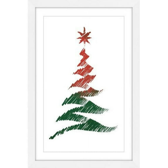 "Watercolor Tree" Framed Painting Art Print, 16" x 1.5"