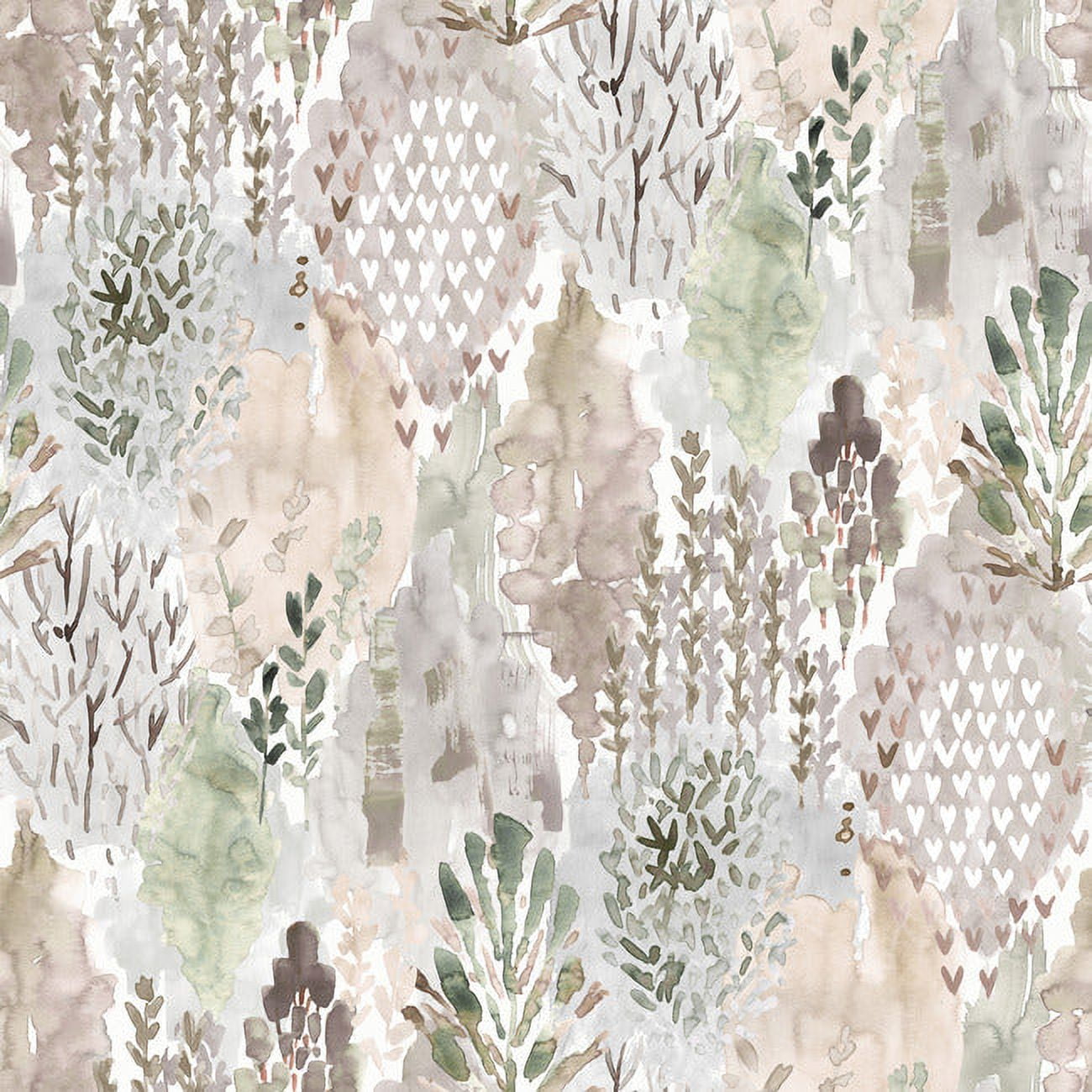 Watercolor Tree Mosaic Peel & Stick Wallpaper