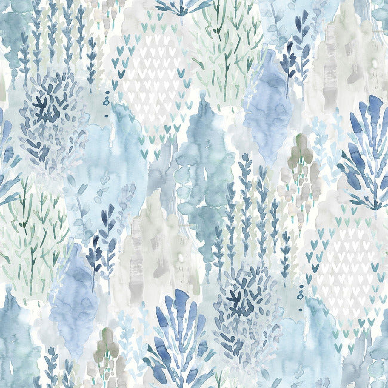 Watercolor Tree Mosaic Peel & Stick Wallpaper