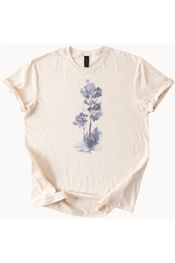 Watercolor Trees Tee Nature Graphic Shirt Artistic Top