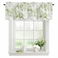 thumbnail image 1 of Watercolor Trees Valances for Windows, Rod Pocket Kitchen Valance Curtains - Soft & Washable Small Window Treatment for Living Room, Bathroom, Sage Green Leaves Forest 54x18inch, 1 Panel, 1 of 9