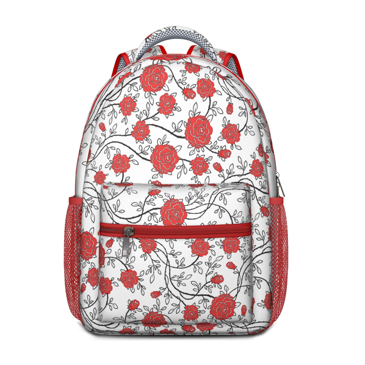 Watercolor Tropical Flower Backpack - Lightweight Breathable Daypack for Commuters
