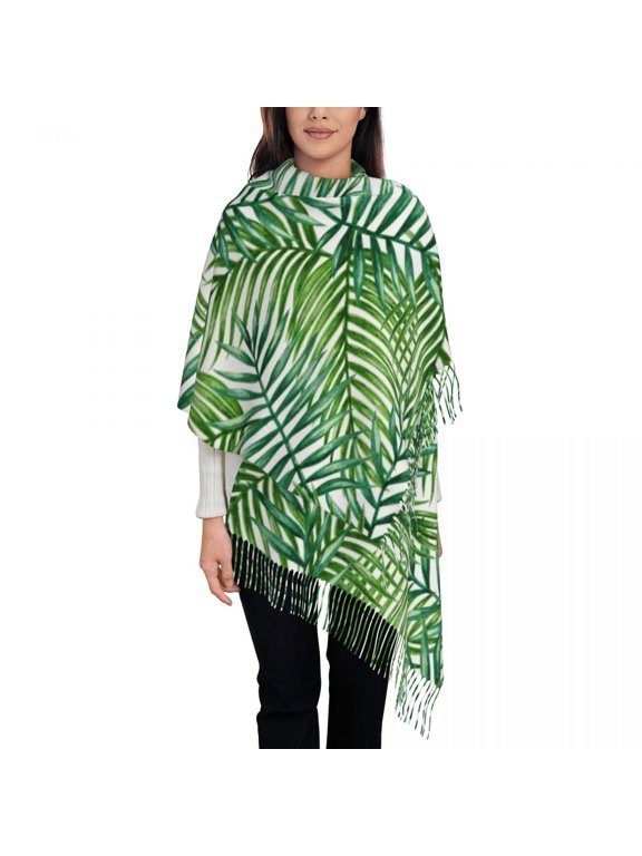 Watercolor Tropical Palm Leaves Shawls and Wraps for Evening Dresses Womens Shawls Wraps Dressy Shawls Wraps for Evening Wear