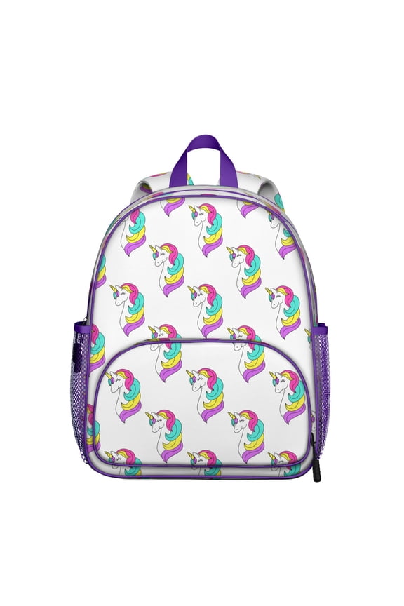 Watercolor Unicorn Backpack – Artistic Rainbow Unicorn Illustration with Cute Moon, Stars and Galaxy Fantasy Design