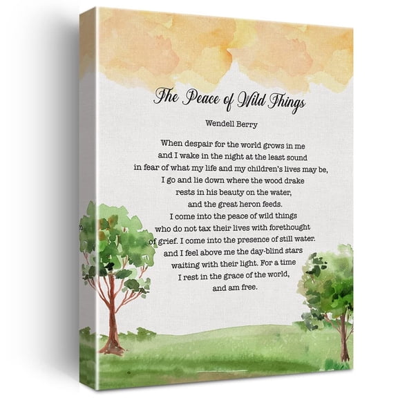 Watercolor Wall Art When Despair for the World Grows in Me Canvas poster Inspirational Quote Artwork Painting for Home Wall Decor