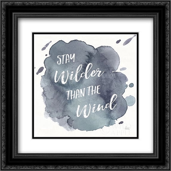 Watercolor Wanderlust Adventure II 2x Matted 20x20 Black Ornate Framed Art Print by Marshall, Laura