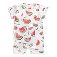 thumbnail image 1 of Watercolor Watermelon Baby Rompers Outfits Infant Girls Boys Summer Fresh Fruit Baby Bodysuits Summer Jumpsuits, 1 of 6
