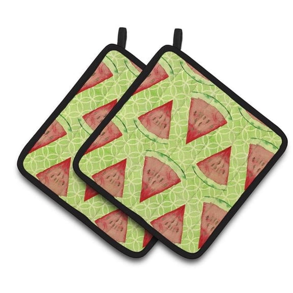Watercolor Watermelon Pair of Pot Holders