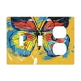 thumbnail image 1 of Watercolor Welcome Switch Cover Decorative Wall Plate 3-Gang 2-Toggle 1-Duplex Standard Size, 1 of 5